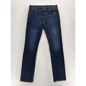 Mott & Bow Slim Gran Jeans Mens 35x34 Blue Dark Slim Straight Stretch Denim Pant